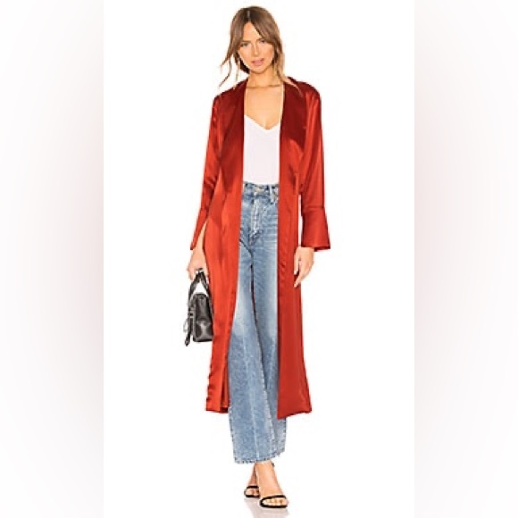Revolve | Tularosa | Kimono| Flare Cuff Trench Coat | Burnt Orange | Medium - Picture 4 of 4